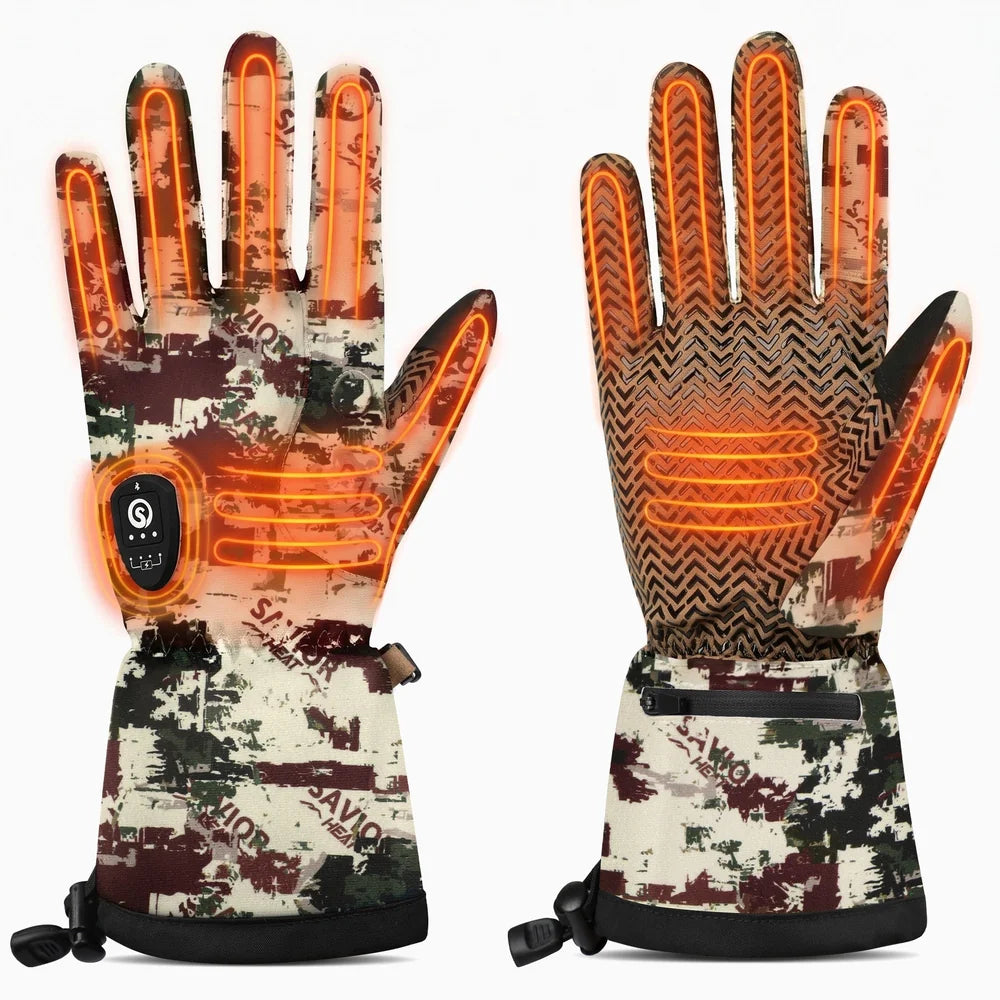 Heating zone coverage on Rock Camo Hunting Gloves