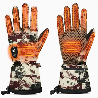 Heating zone coverage on Rock Camo Hunting Gloves