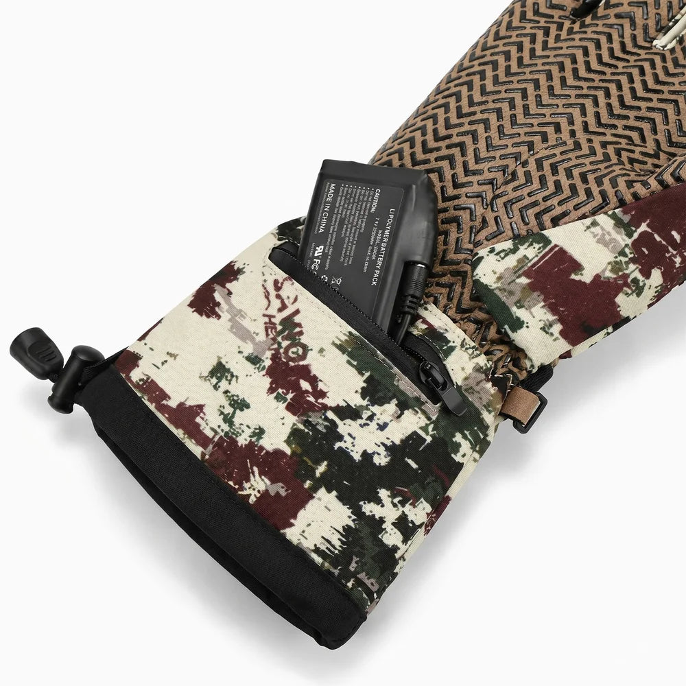 Heat setting control on Rock Camo Hunting Gloves