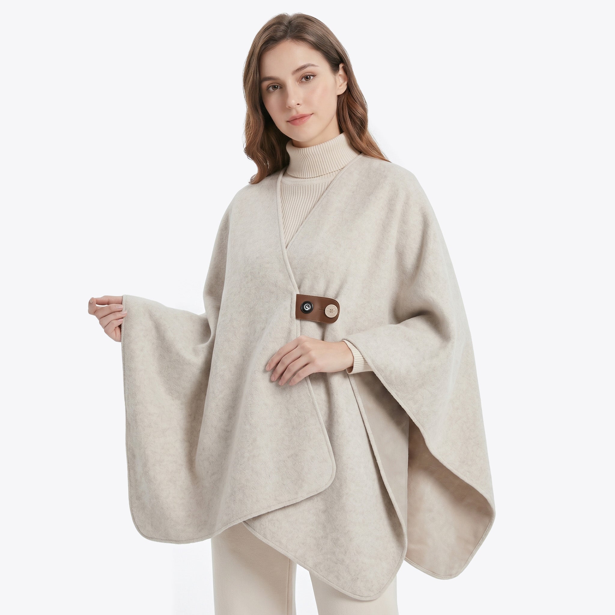 Graphene Heated Shawl with 3 Heat Levels and Ultra-Soft Wool-Touch Fabric