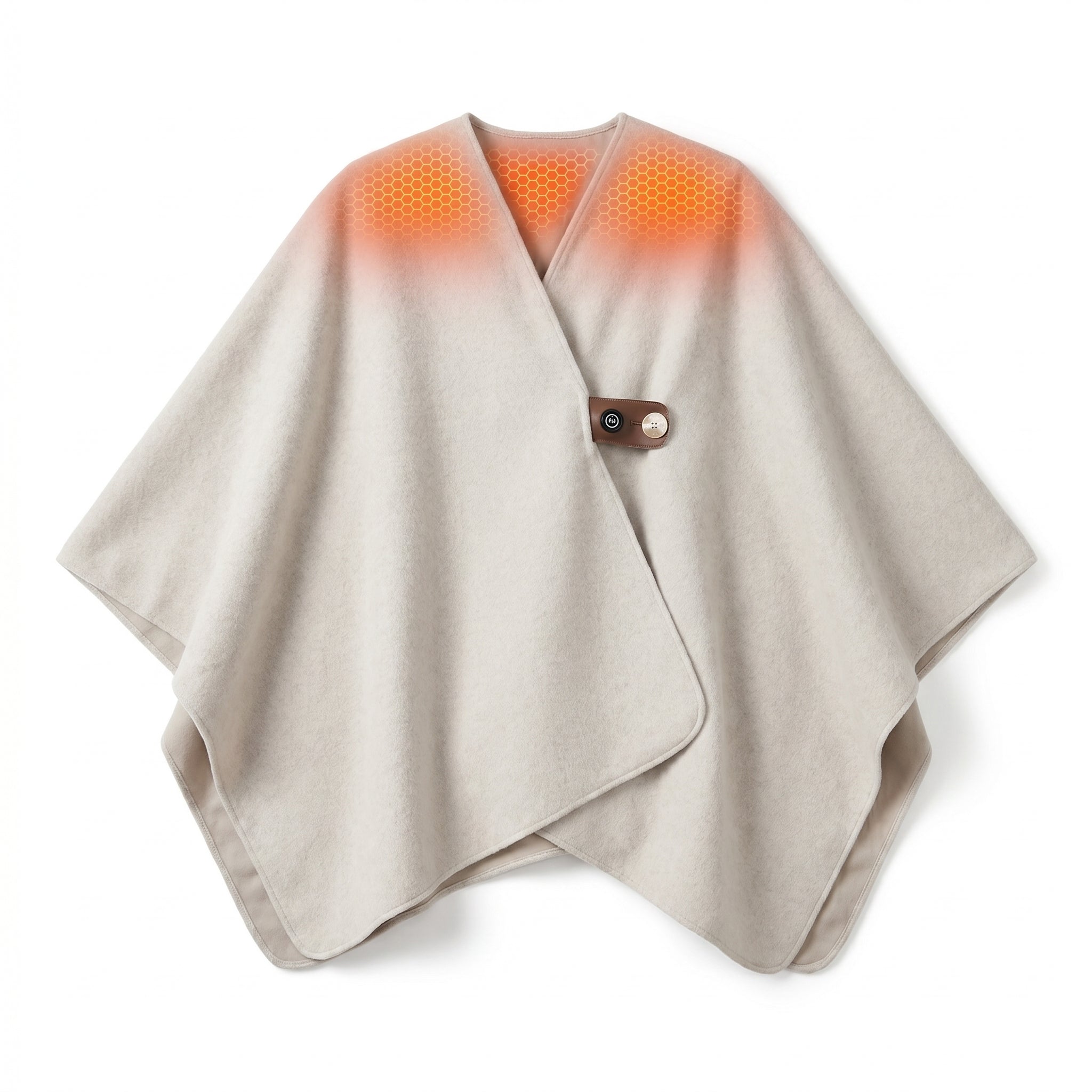 Graphene Heated Shawl with 3 Heat Levels and Ultra-Soft Wool-Touch Fabric