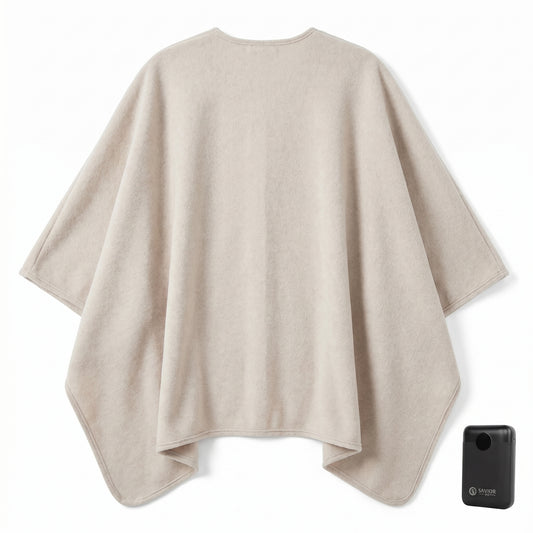 Graphene Heated Shawl with 3 Heat Levels and Ultra-Soft Wool-Touch Fabric
