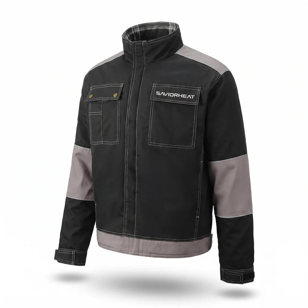 Heating zone coverage on Savior Heat Comfort-Lined Heated Work Jacket