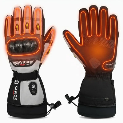Heating zone coverage on Heated Motorcycle Gloves