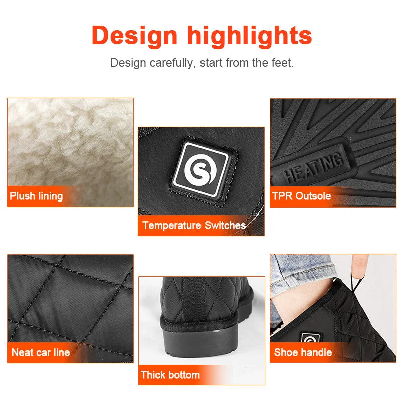 SAVIOR Heated Warm Indoor Cotton Boots additional product view