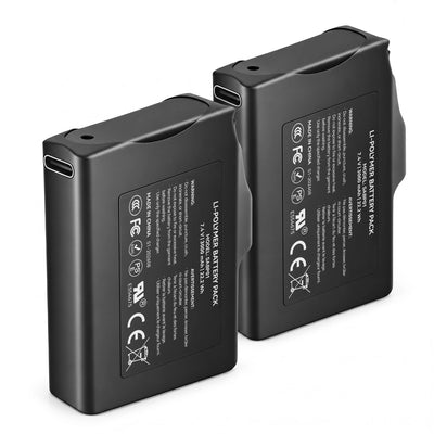 Batería recargable de iones de litio de 7,4 V y 2200MAH para calefacción, guantes, calcetines, sombrero, pasamontañas, máscara de esquí, ropa interior térmica (2 piezas incluidas)