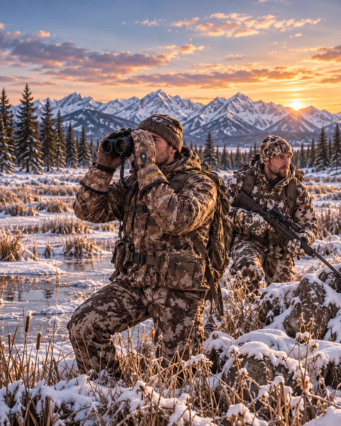 SAVIOR HEAT heated hunting gear banner for desktop
