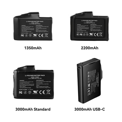 Batería recargable de iones de litio de 7,4 V y 2200MAH para calefacción, guantes, calcetines, sombrero, pasamontañas, máscara de esquí, ropa interior térmica (2 piezas incluidas)