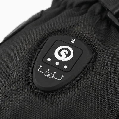 Savior Heat heated motorcycle gloves Bluetooth control button close-up