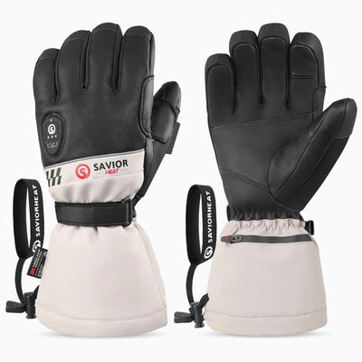 Waterproof windproof design of Goatskin Heated Ski Gloves