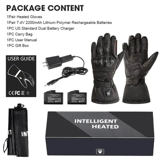 Heated Motorcycle Gloves package contents