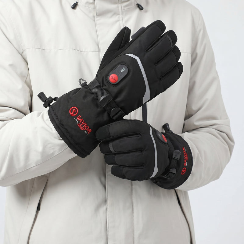 Chargez l'image dans la visionneuse de la galerie, Designed for a wide range of winter activities, these heated gloves are ideal for skiing, snowboarding, ice skating, commuting, and outdoor work.
