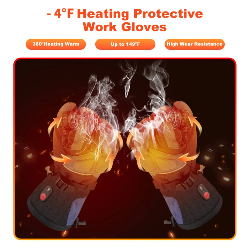 Load image into Gallery viewer, Durable Heated Work Gloves detail view
