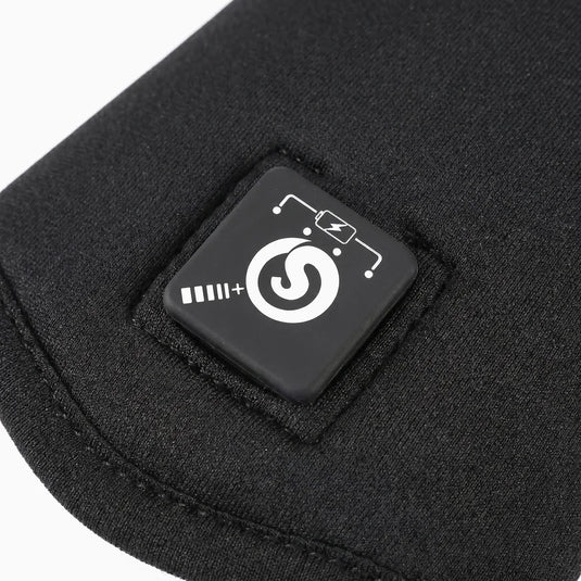 Three-level heating control button on heated glove liners