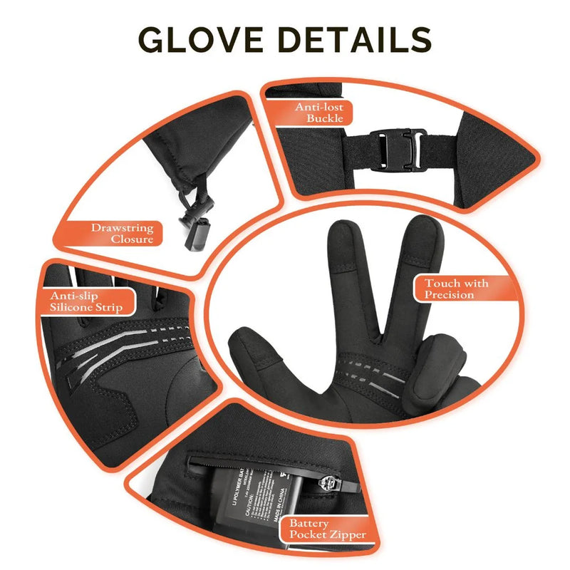 Load image into Gallery viewer, Lightweight Heated Gloves detail view

