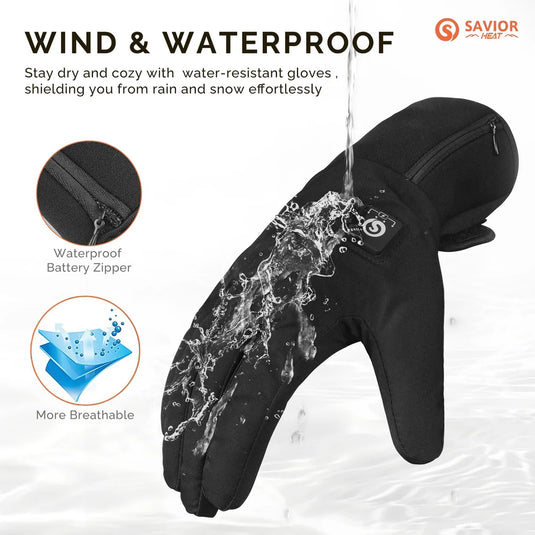 Breathable Heated Cycling Gloves detail view