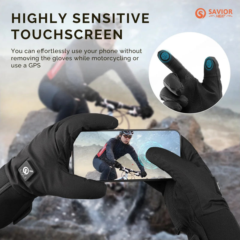 Load image into Gallery viewer, Breathable Heated Cycling Gloves detail view
