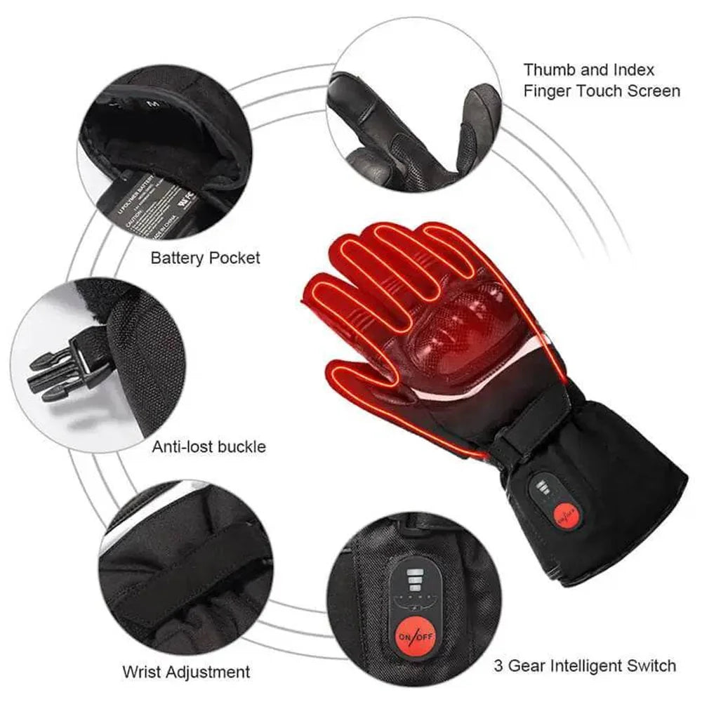Heated Motorcycle Gloves feature detail