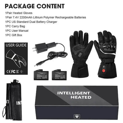 Heated Motorcycle Gloves package contents