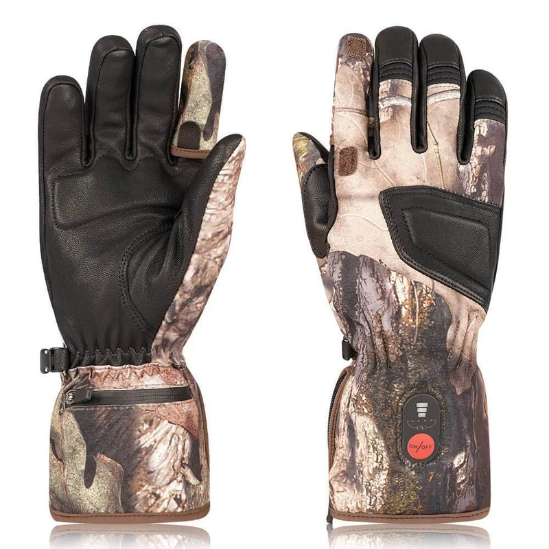 Load image into Gallery viewer, Camo Heated Hunting Gloves feature detail
