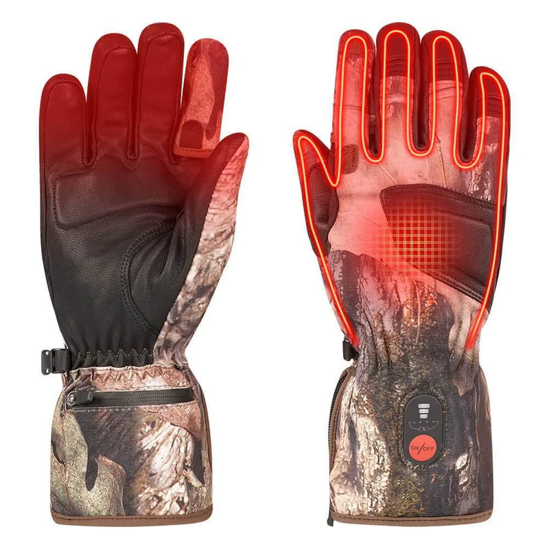 Load image into Gallery viewer, Camo Heated Hunting Gloves detail view
