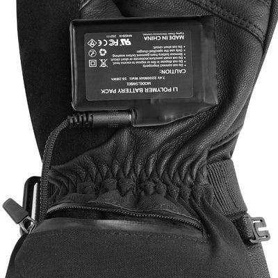 Full Leather Heated Mittens detail view