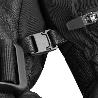 Full Leather Heated Mittens detail view
