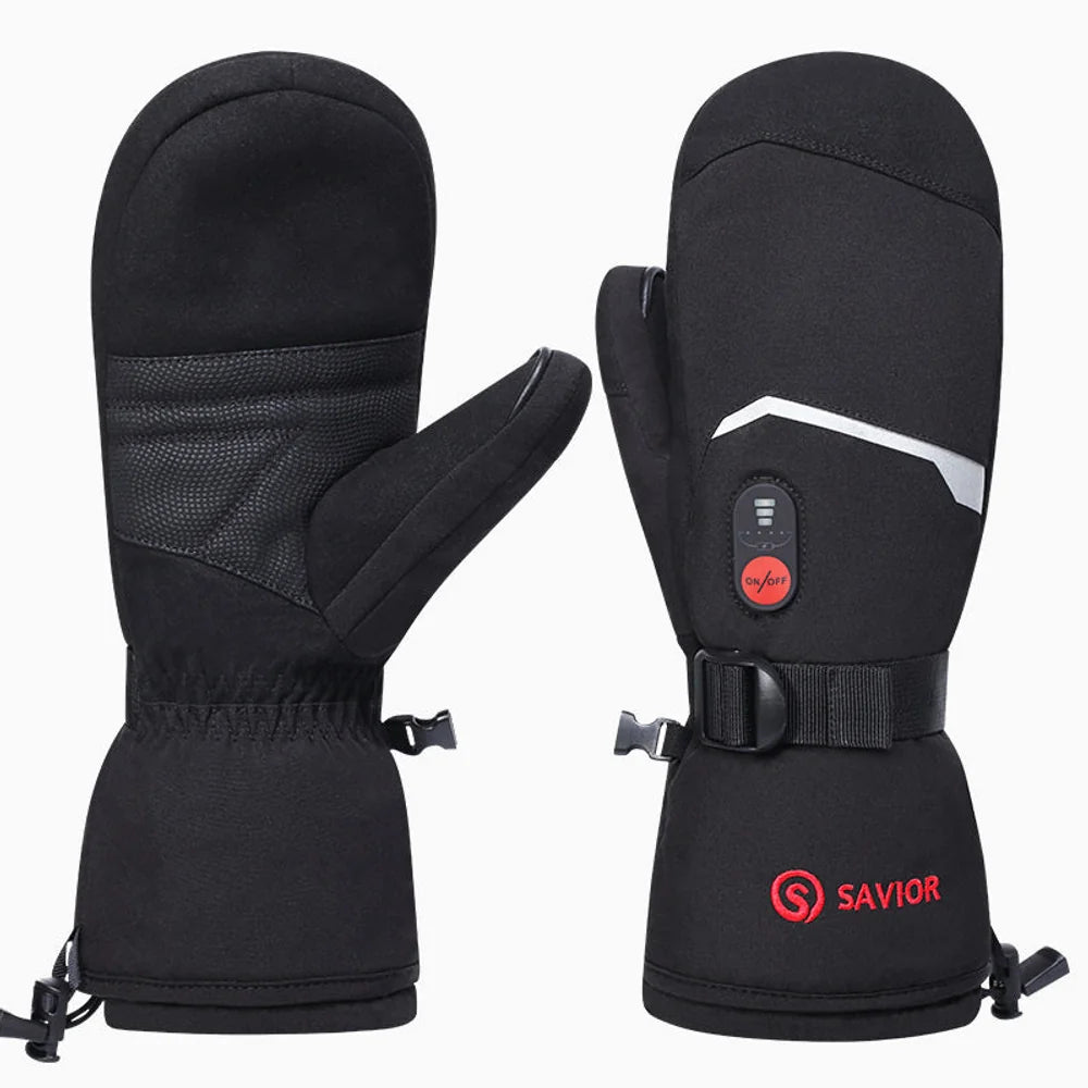 Touchscreen compatible fingertips on Classic Heated Winter Mittens