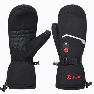 Touchscreen compatible fingertips on Classic Heated Winter Mittens