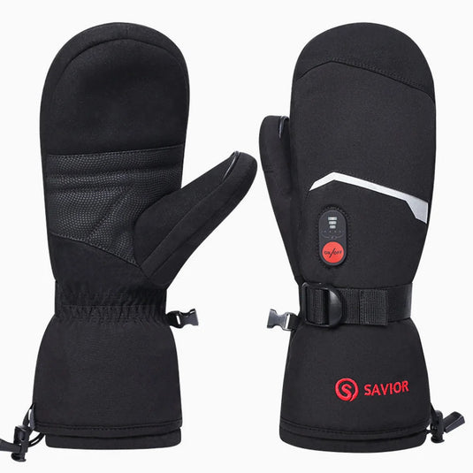 Touchscreen compatible fingertips on Classic Heated Winter Mittens