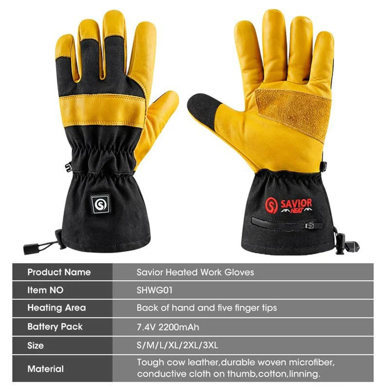 Load image into Gallery viewer, Oxford Fabric Heated Work Gloves detail view
