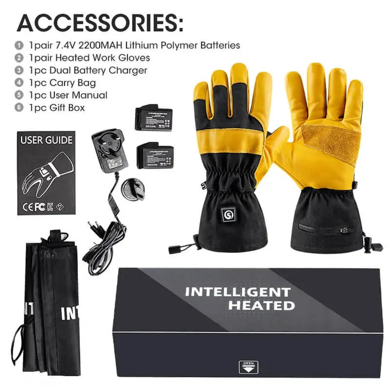 Load image into Gallery viewer, Oxford Fabric Heated Work Gloves package contents
