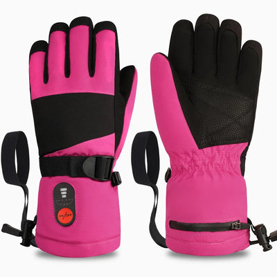 Heat setting control on Kids Heated Winter Gloves