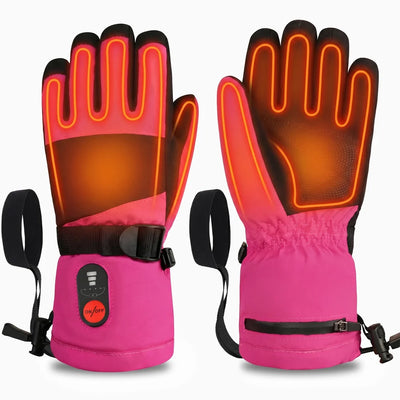 Heating zone coverage on Kids Heated Winter Gloves