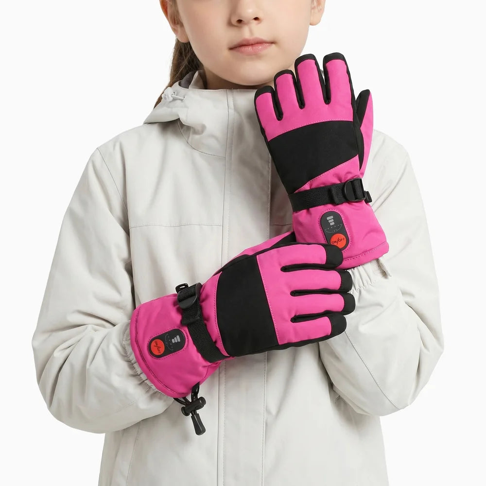 Kids Heated Winter Gloves for outdoor winter use