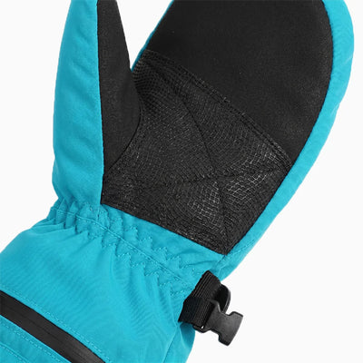 Anti-slip palm detail of Kids Heated Mittens Blue