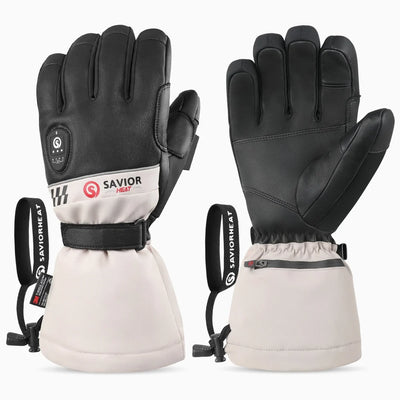 Waterproof windproof design of Goatskin Heated Ski Gloves