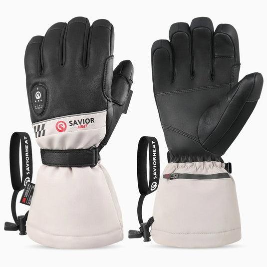 Waterproof windproof design of Goatskin Heated Ski Gloves