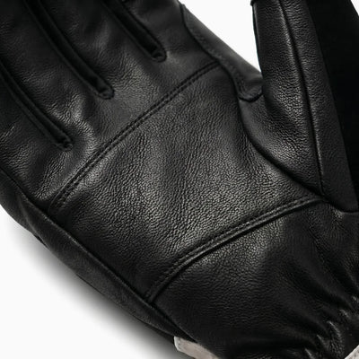 Anti-slip palm detail of Goatskin Heated Ski Gloves
