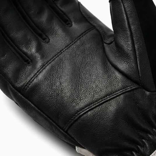 Anti-slip palm detail of Goatskin Heated Ski Gloves