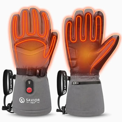Heating zone coverage on Heated Ski Gloves