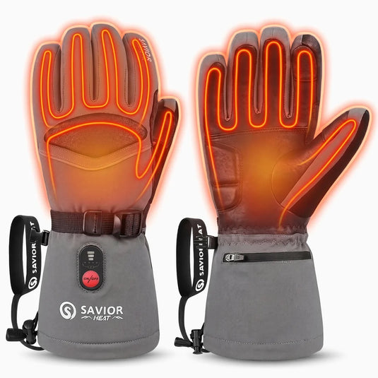 Heating zone coverage on Heated Ski Gloves