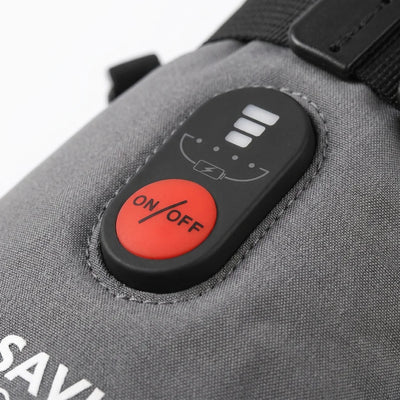 Heating zone coverage on Heated Ski Gloves