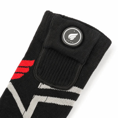 Savior Heat Silverline All-Around Comfort Heated Ski Socks featuring three-zone heating