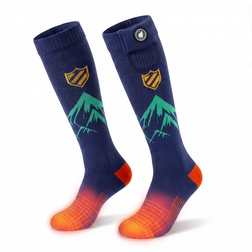 Heating zone coverage on Savior Heat Cushioned Boot Comfort Heated Ski Socks