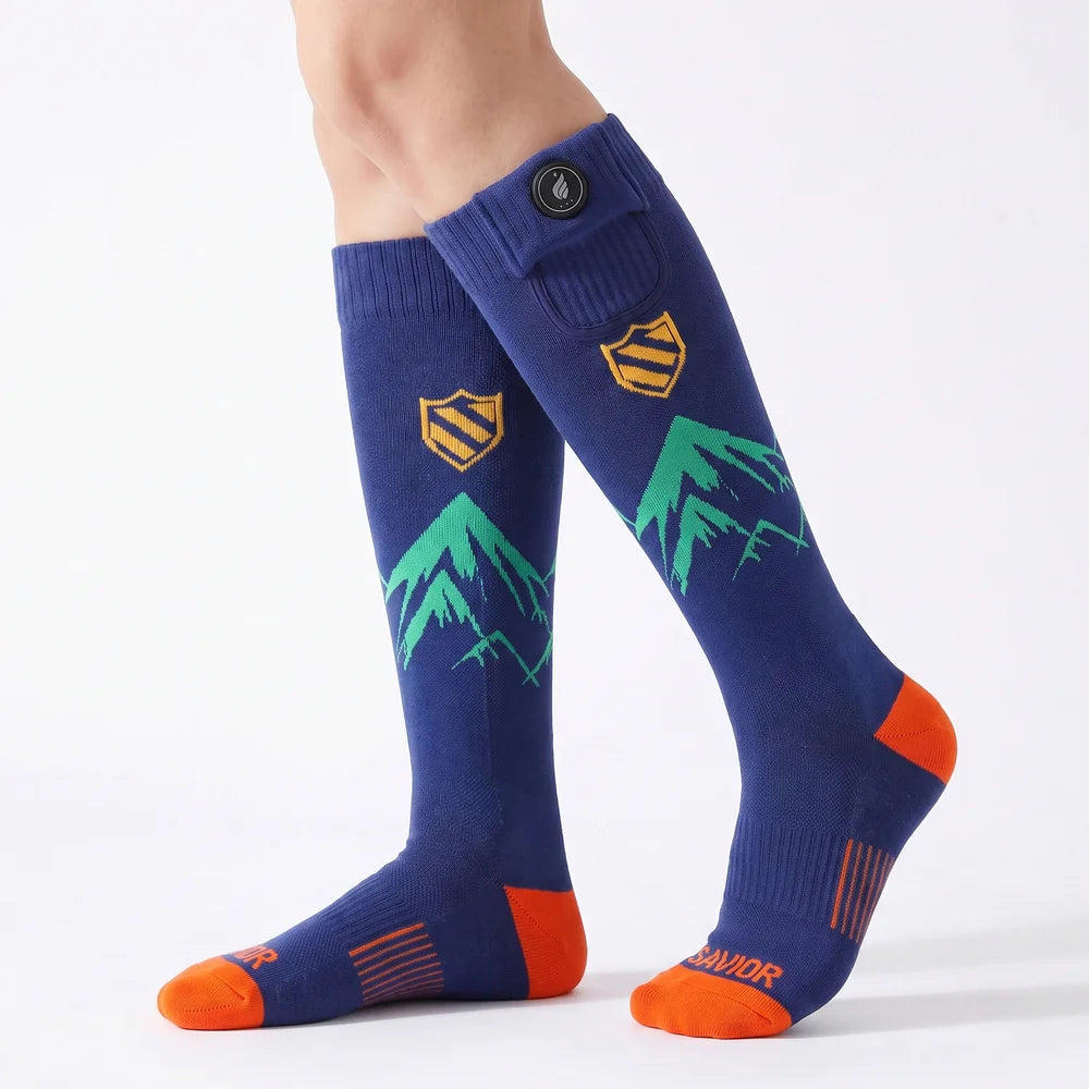 Savior Heat Cushioned Boot Comfort Heated Ski Socks delivering long-lasting warmth