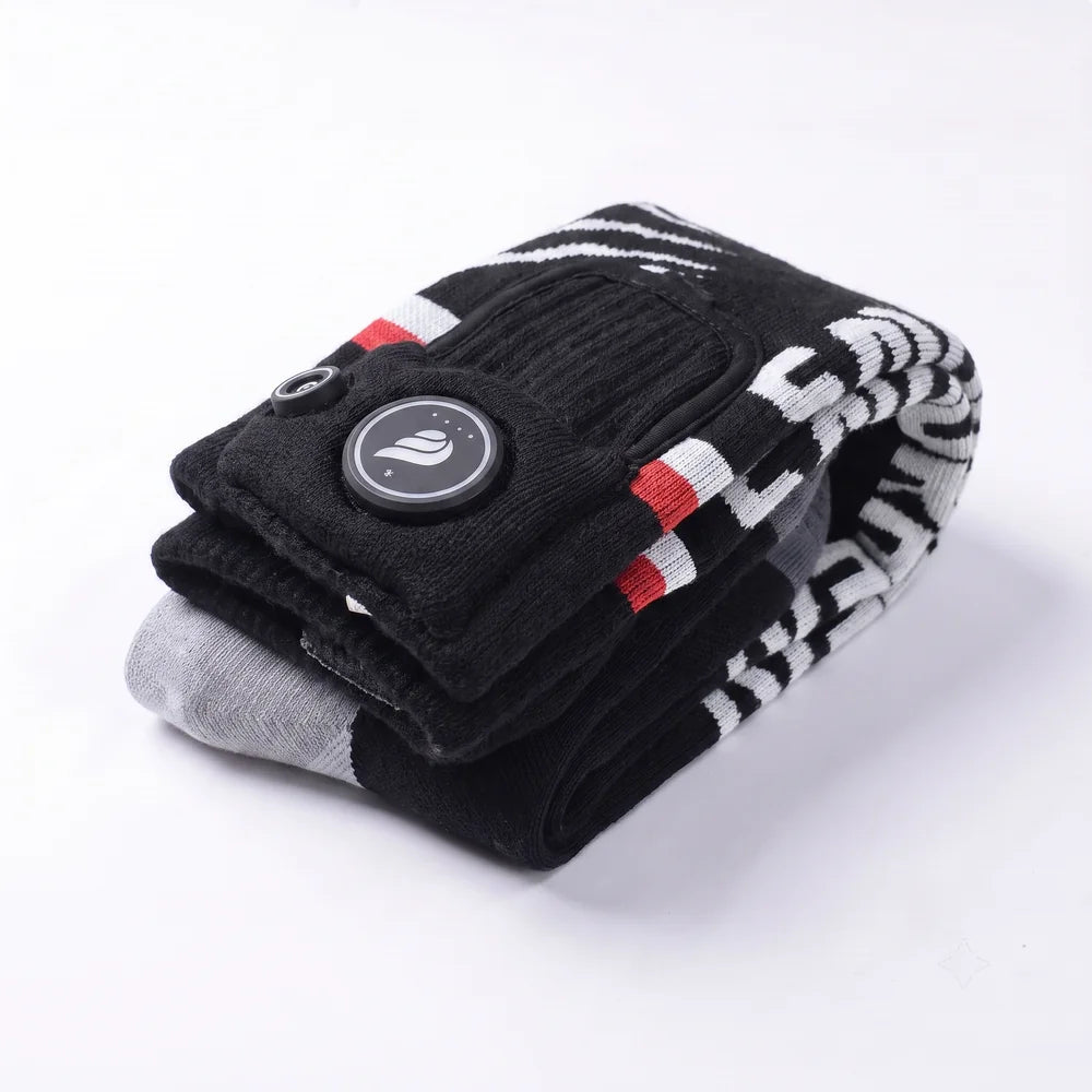 Savior Heat Magsnapic Charge Smart Heated Ski Socks powered by rechargeable battery