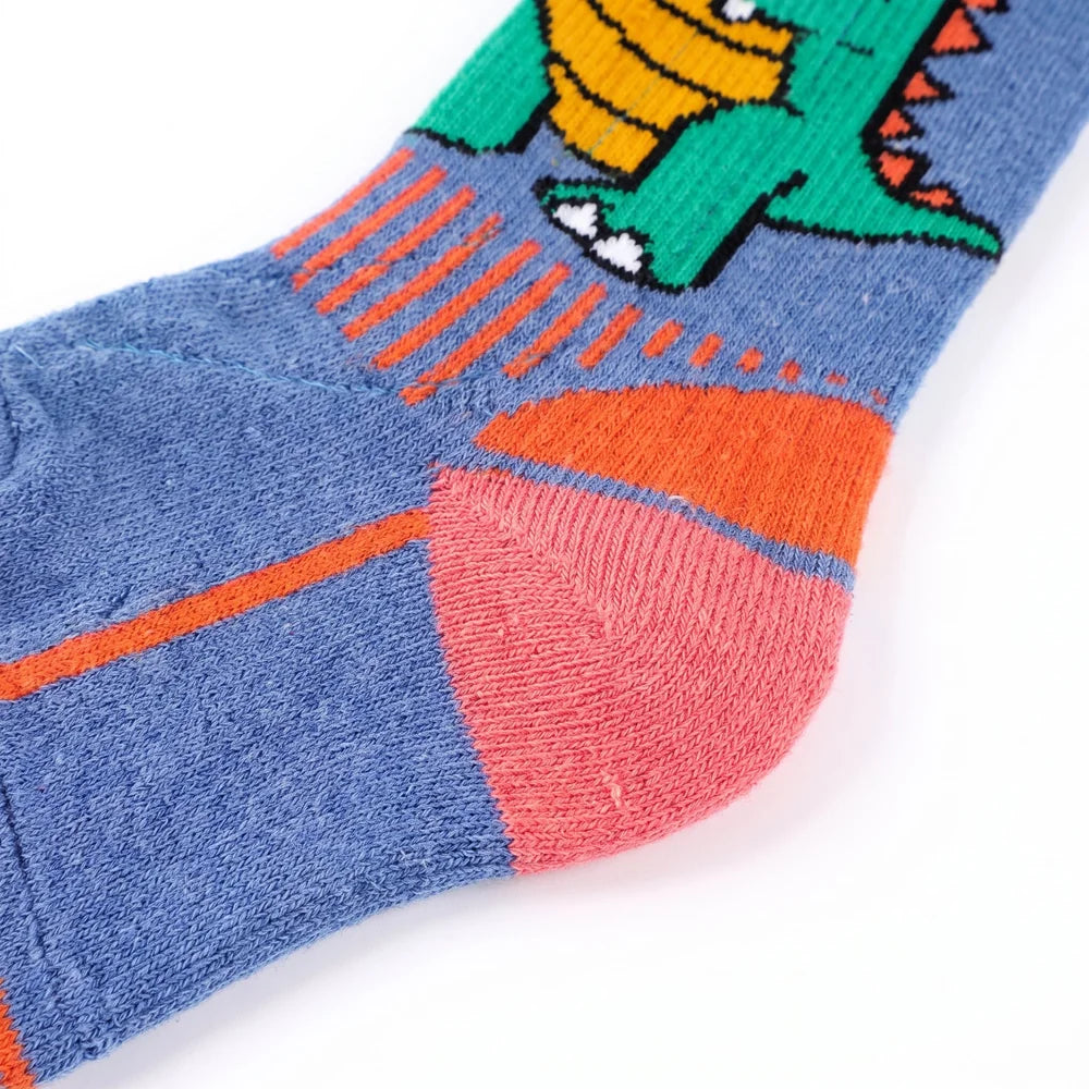 Savior Heat Crocodile-Print Kids Heated Ski Socks powered by rechargeable battery