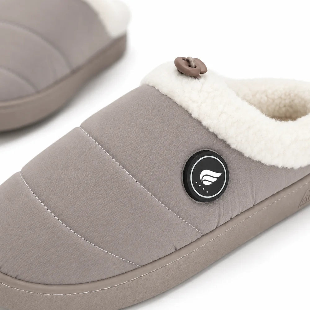 Savior Heat Adjustable-Cuff Heated Slippers for indoor warmth
