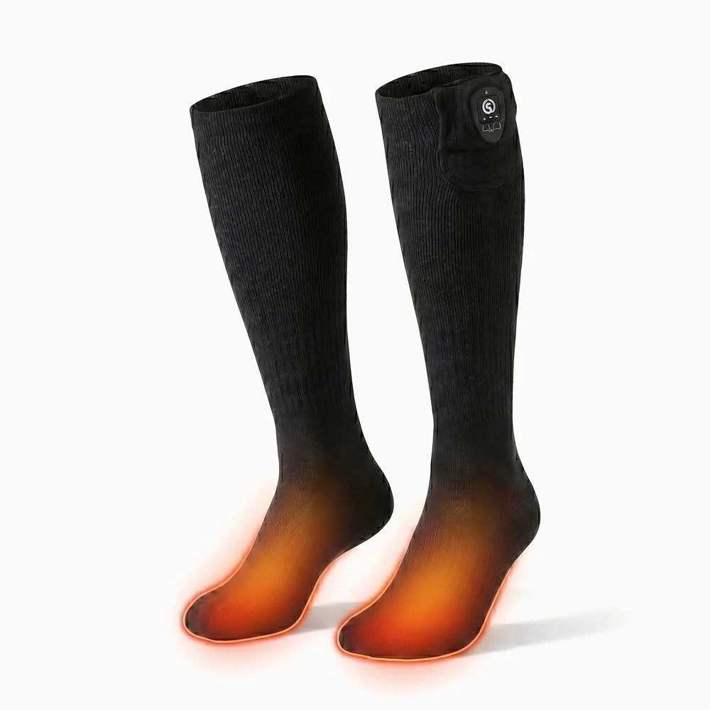 Heating zone coverage on Heated Snowboard Socks